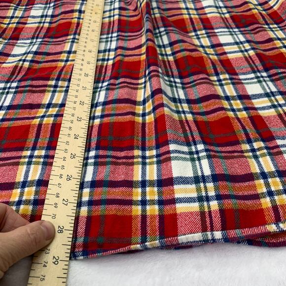 Woolrich Mens Large Trout Run Red Gold Plaid Long Sleeve Cotton Flannel Shirt - Picture 6 of 8